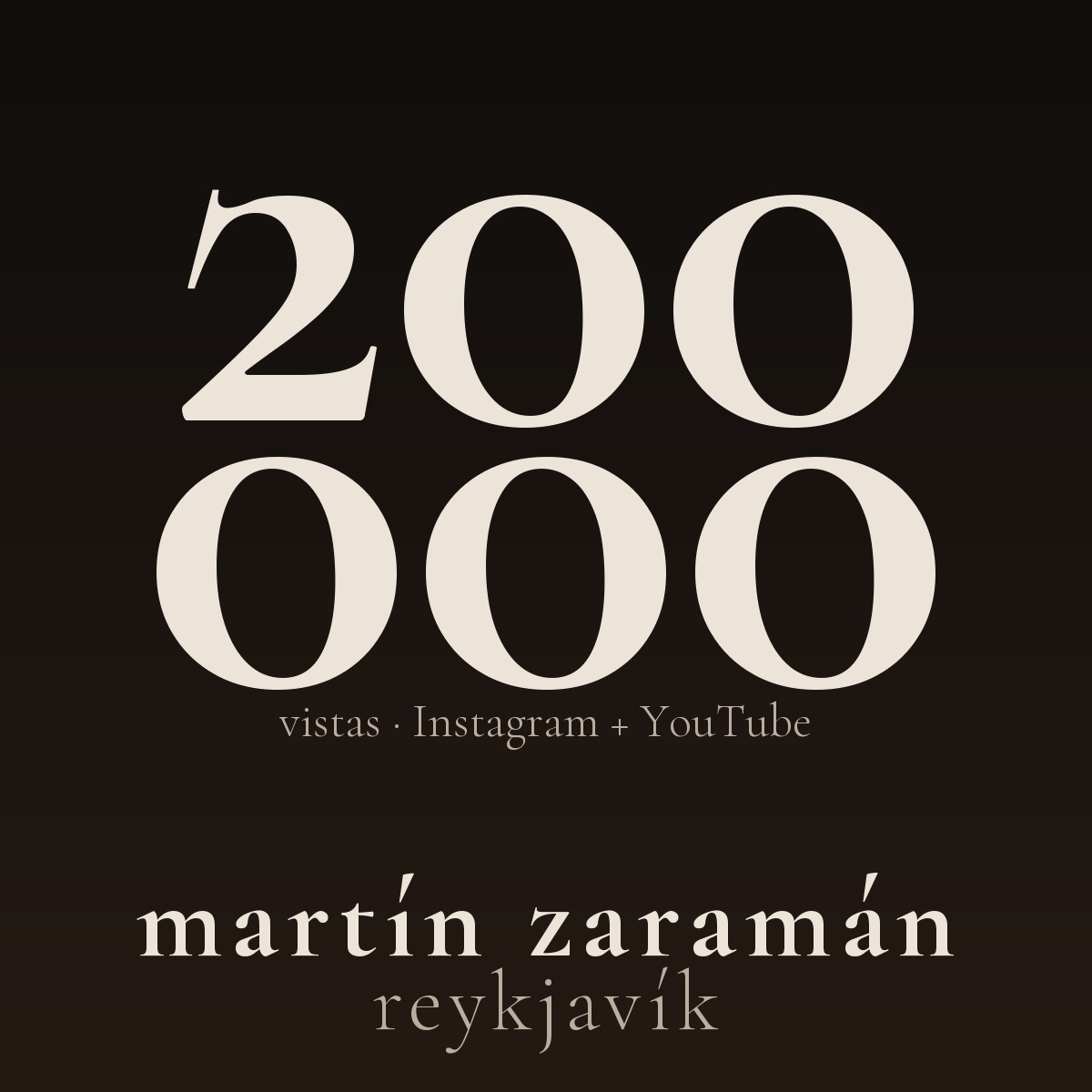 200 000 vistas · Martín Zaramán
