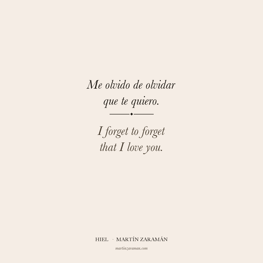 Me olvido de olvidar
