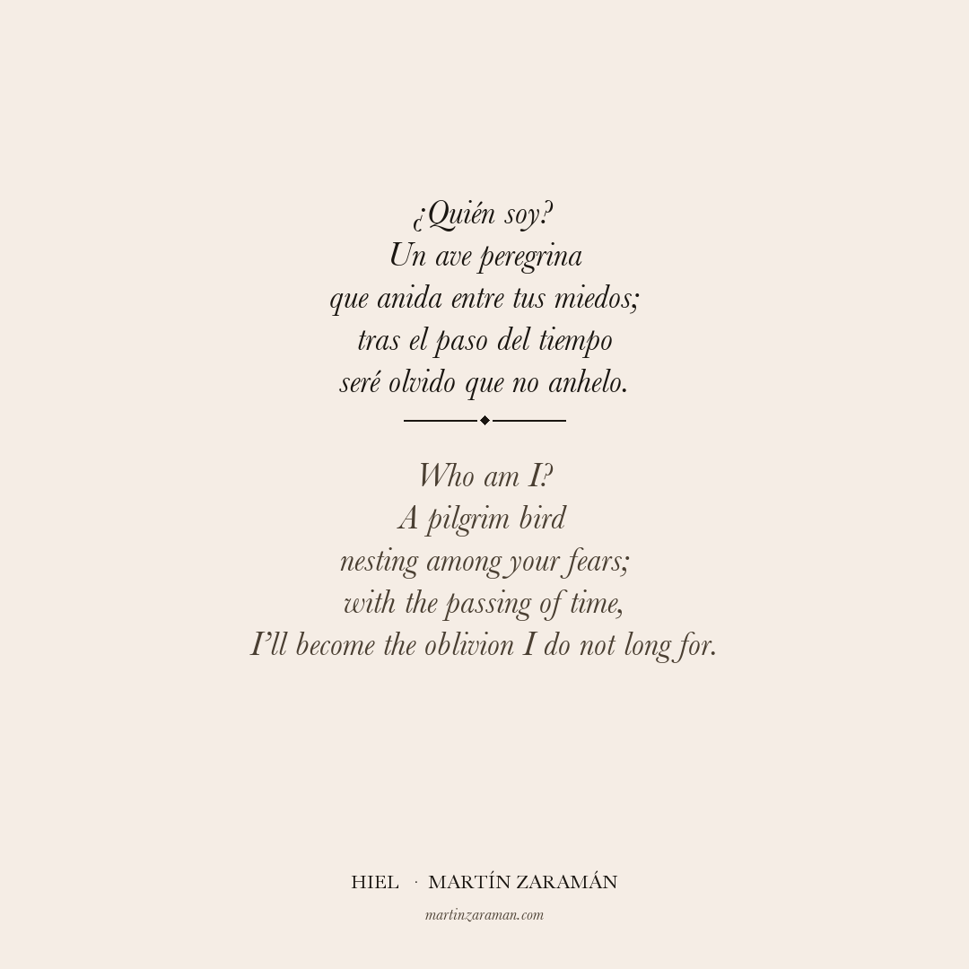 Sorbos de hiel — Sips of gall