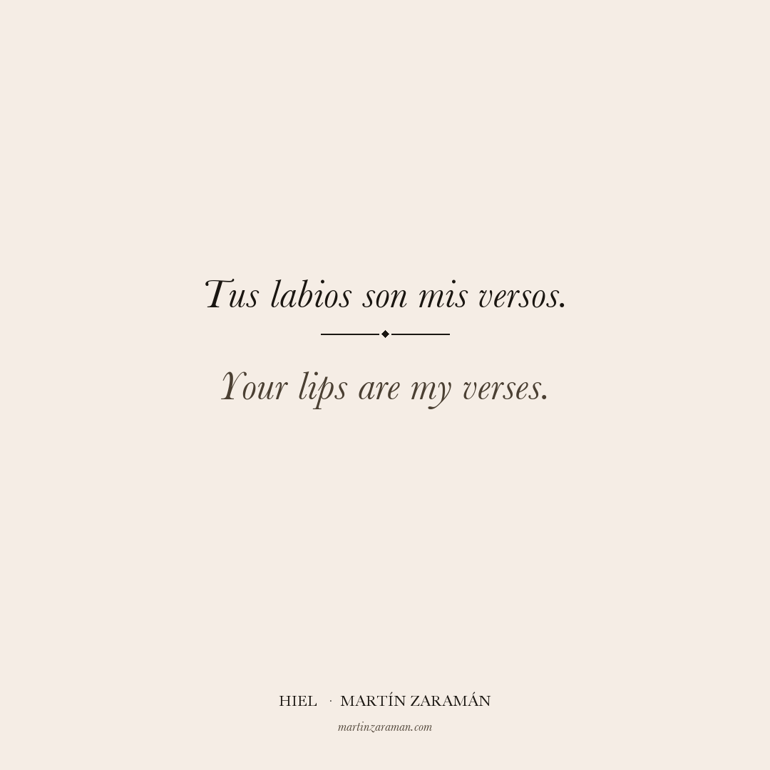 Tus labios son mis versos